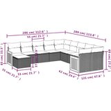  11-dijelni vrtni set s jastucima crni poliratan | shoptok.hr