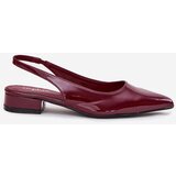 Boto Lacquered Ballerinas On Low Heel Burgundy Testori | Shoptok.si