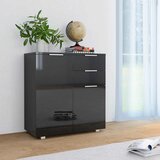  Komoda visoki sjaj crna 71x35x80 cm od konstruiranog drva | shoptok.hr