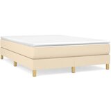  Krevet s oprugama i madracem krem 140x200 cm od tkanine | shoptok.hr