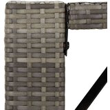 vidaXL barski stol sa staklenom pločom sivi 185x80x110 cm poliratan | shoptok.hr