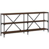  Konzoni stol boja smeđeg hrasta 180x30x75 cm od drva i željeza | shoptok.hr