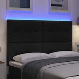 LED glava kreveta s LED trakama Crna 160 cm tkanina | shoptok.hr