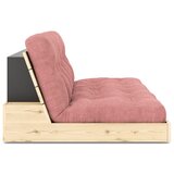 Karup Design Rožnata raztegljiva sedežna garnitura iz rebrastega žameta 196 cm Base – | Shoptok.si