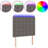Maison Chic led posteljno vzglavje - vzglavna omarica - nočna omarica sivo 90x5x118/128 cm umetno usnje, (21711972) Cene