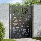  Vrtna vrata crna 100x125 cm čelična svjetlosna dizajna | shoptok.hr