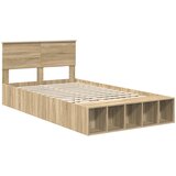  Krevetna konstrukcija s policom Sonoma hrast 135 x 190 cm | shoptok.hr