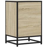 vidaXL Nočna omarica sonoma hrast 40x34,5x60 cm inž. les in kovina | Shoptok.si