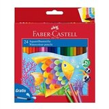 Faber-Castell Akvarelne bojice Aqua, 24 komada + kist u