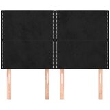  Uzglavlje Crno 144x5x118/128 cm Baršunasto | shoptok.hr