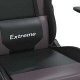 vidaXL Gaming stol črno in siva umetno usnje | Shoptok.si