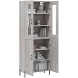  Visoka komoda siva sonome 69,5x34x180 cm od konstruiranog drva | shoptok.hr