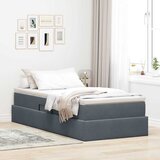  Krevet s madracem i skladištem Tamno siva 100 x 200 cm Baršun | shoptok.hr