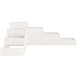  Sadilica s 4 razine 106x104 5x36 cm bijela od borovine | shoptok.hr