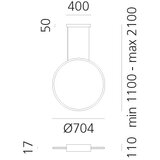 ARTEMIDE 1992230IN1APP-LED Stropni luster na sajli DISCOVERY LED/42W/230V 2700K crna | Eponuda.com