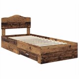 Krevetna konstrukcija Staro drvo 90 x 190 cm Konstruirano drvo Smeđa 196 x 93 x 90 cm | shoptok.hr
