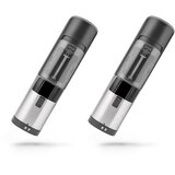 Huslog AK-0649 set gravitacijskih električnih mlinaca za sol i papar, srebrni, 2 kom | shoptok.hr