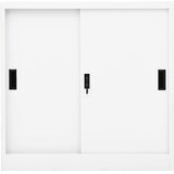 Furnova Pisarniška omara z drsnimi vrati bela 90x40x90 cm jeklo, (21919607) | Shoptok.si