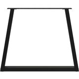 vidaXL noge jedilne mize v-oblika 2 kosa črna 70x(72-73,3) cm jeklo | Shoptok.si