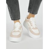 Shelvt White and pink women's platform trainers | Shoptok.si