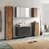 Premium Living Visoka Omara Timber, Hrast, Temno Siva | Shoptok.si