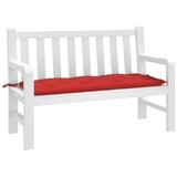  Jastuk za vrtnu klupu crveni 120 x 50 x 7 cm od tkanine Oxford | shoptok.hr