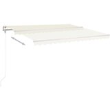 vidaXL Tenda na ručno uvlačenje sa stupovima 4 5 x 3 m krem | shoptok.hr