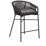Kave Home Črn kovinski vrtni barski stol Yanet – | Shoptok.si