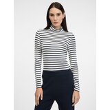Orsay Navy Blue Women's Striped Long Sleeve T-Shirt - Women's Cene