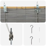 Rolo zavjesa Siva 140 x 160 cm Bambus | shoptok.hr