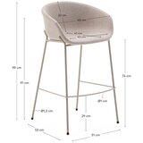 Kave Home Bež barska stolica (visine sjedala 75 cm) Yvette – | shoptok.hr