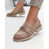 Resti Light brown openwork women's moccasins with chain Imerila | ePonuda.com