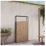  Stojalo za drva mat črno 110x28x214 cm jeklo | Shoptok.si