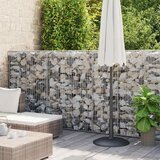 vidaXL gabionska stena s pokrovi iz pocinkanega jekla 900x50x150 cm | Shoptok.si