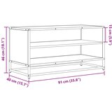 TV ormarić boja hrasta 91x40x46 cm konstruirano drvo i metal | shoptok.hr