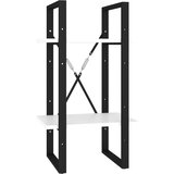 Furnova Knjižna omara 2-nadstropna bela 40x30x70 cm iverna plošča, (21951025) | Shoptok.si