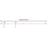  Klizna vrata Prirodna i bijela 80 x 210 cm Čvrsta borovina | shoptok.hr
