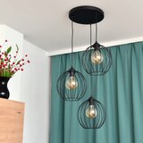  LED luster na sajli MERCURE 3xE27/15W/230V, prečnika 50 cm, crne boje | Eponuda.com