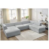 Bobochic Paris Svijetlo siva kutna garnitura od samta (s desnim kutom/u obliku slova "U") Megeve – | shoptok.hr