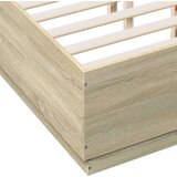  Okvir za krevet s LED svjetlima boja hrasta 120 x 190 cm drveni | shoptok.hr