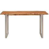 Maison Chic Jedilna miza - Kuhinjska miza - Jedilni stol 140x70x76 cm trden akacijev les, (21715073) Cene