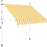 vidaXL Ročno zložljiva tenda 150 cm oranžne in bele črte, (20728741) Cene