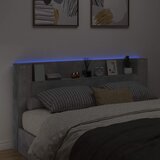  Uzglavlje Betonski sivi 200 x 16,5 x 103,5 cm Konstruirano drvo | shoptok.hr