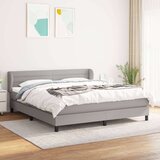  Krevet box spring s madracem svjetlosiva 160x200 cm tkanina Cijene