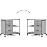 vidaXL Uredski ormar s kotačem Sivi hrast sonoma 76 x 41 x 72 cm | shoptok.hr
