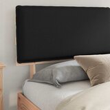 vidaXL Posteljni okvir z oblazinjenim vzglavjem Črna 180 x 200 cm, (5000103760) | Shoptok.si
