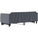 vidaXL Izvlečna dnevna postelja temno siva 90x200 cm žamet | Shoptok.si