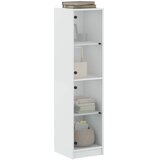  Visoka komoda sa staklenim vratima bijela 35 x 37 x 142 cm | Eponuda.com