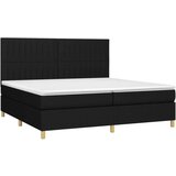  Box spring s madracem LED crni 200x200 cm od tkanine | shoptok.hr