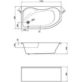 AQUAART kada elegant 170L/O - akrilna 1700X900X585 | shoptok.hr